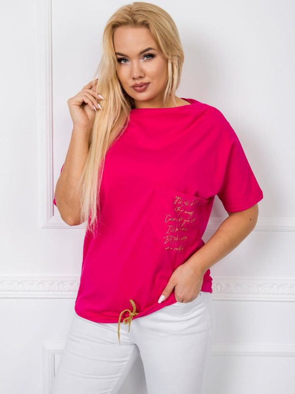 Haylie's fuchsia plus size blouse