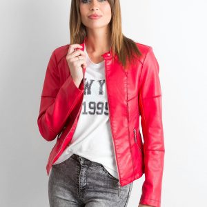 Women's Red Biker Jacket