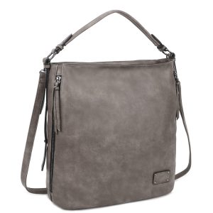 Silver urban bag with LUIGISANTO handle