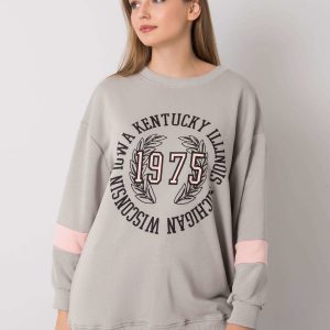 Light grey oversize sweatshirt with Kate print