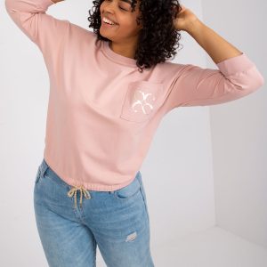 Vivianne Dirty Pink Plus Size Casual Blouse