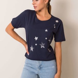 Navy blue t-shirt Star FOR FITNESS