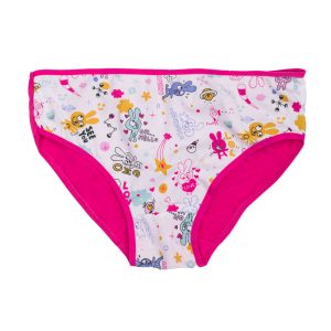 White and pink panties for girl in colorful patterns