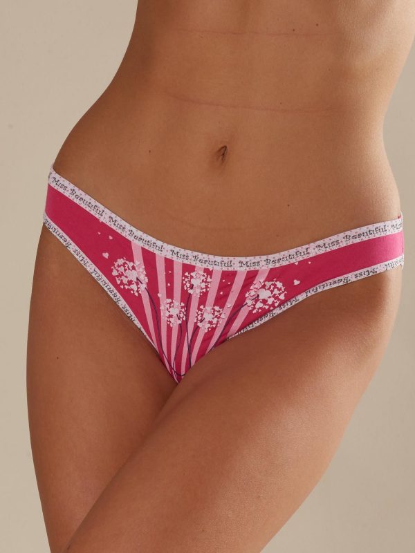 Dark pink print panties