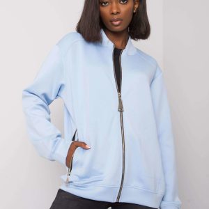 Light blue bomber sweatshirt with Lanecia pockets