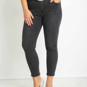 Dark Grey Plus Size Jeans Lucy