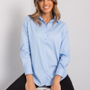 Blue women's classic shirt Novarra RUE PARIS