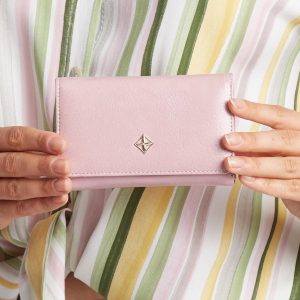 Pink eco-leather wallet