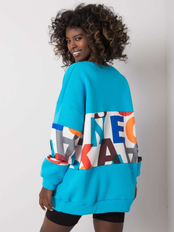 Blue sweatshirt with print Madalynn