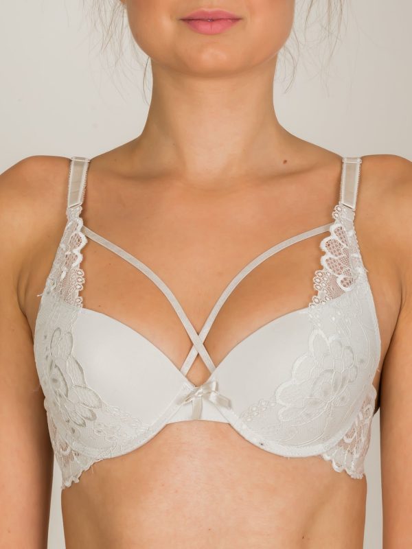 INTIMIDAO Beige Lace Push Up Bra