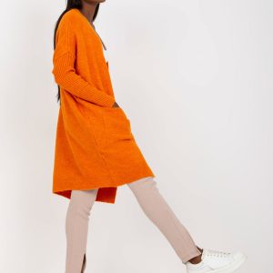 Orange Women's Long Sleeve Cardigan Barreiro RUE PARIS