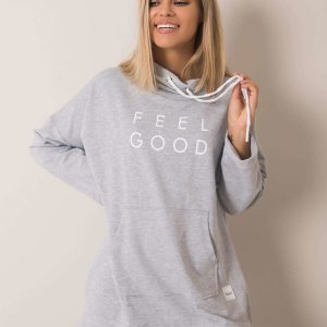 Grey melange sweatshirt Cellia