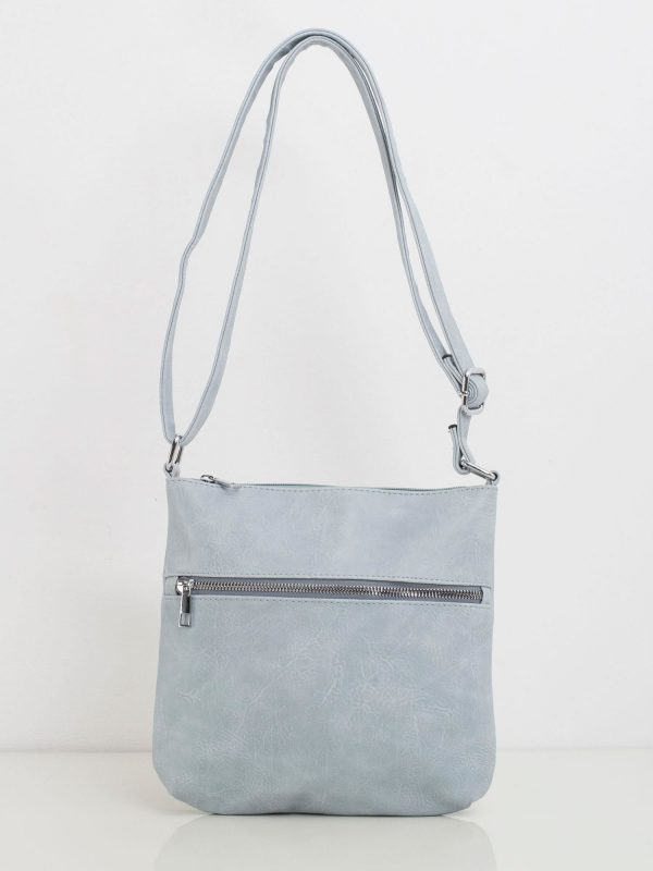 Light blue eco-leather handbag