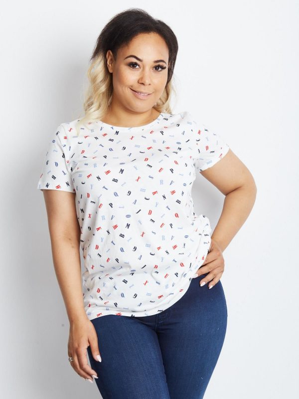 Ecru t-shirt plus size Sprinkling