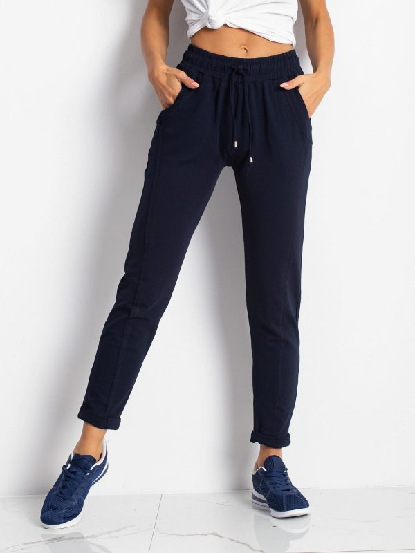 Navy blue trousers Approachable