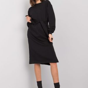 Longview RUE PARIS black sweatshirt dress