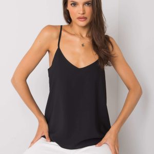 Black Ladies Linda Strap Top