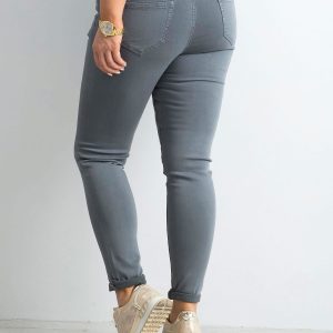 Gray plus size skinny jeans