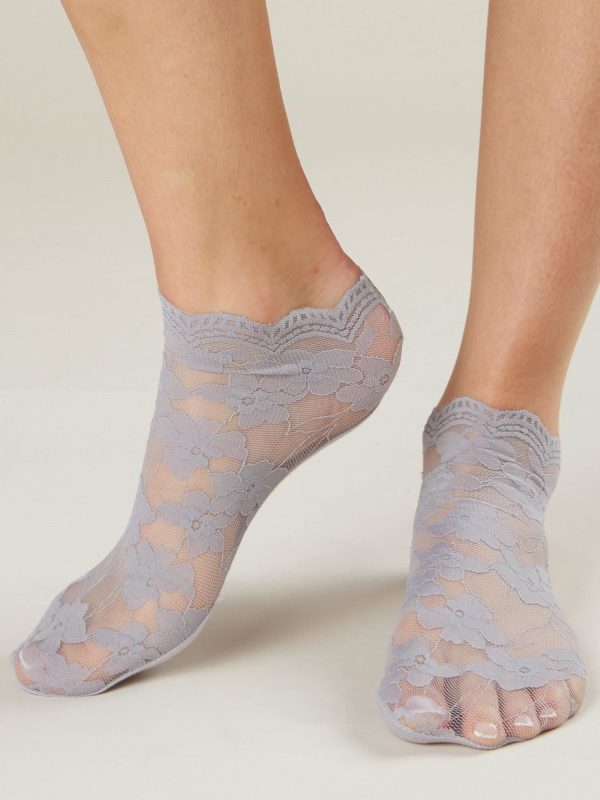 Grey Lace Socks