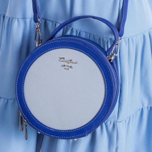 Blue Round Handbag