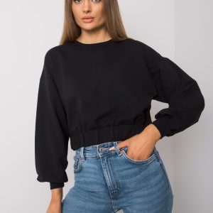 Elain Cotton Women's Black Sweatshirt