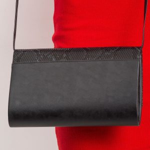 Black and grey clutch bag