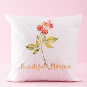 White Printed Pillow