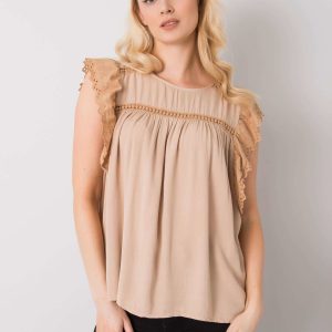 Beige casual blouse Steffy