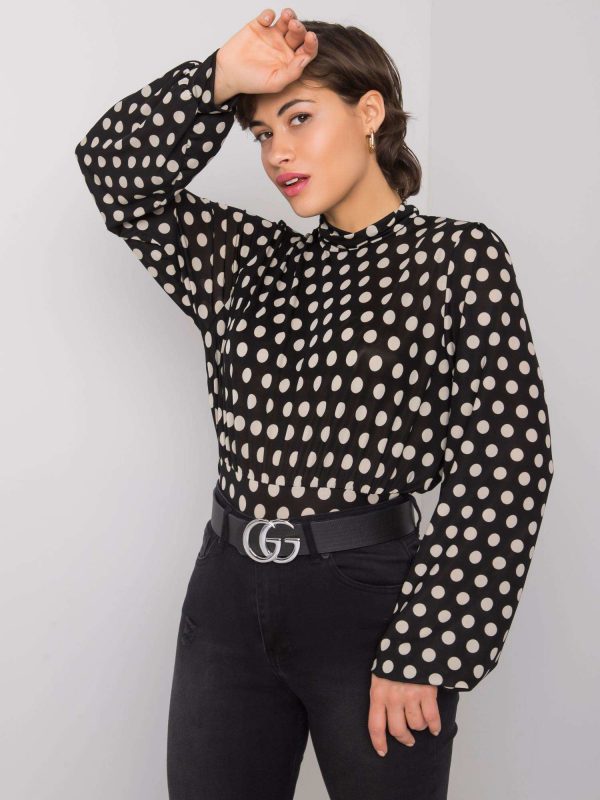 Black polka polka polka blouse Arlo RUE PARIS