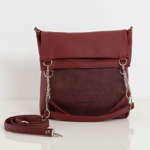 Burgundy eco-leather bag