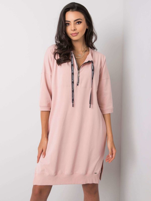 Earnestine Dirty Pink Casual Dress