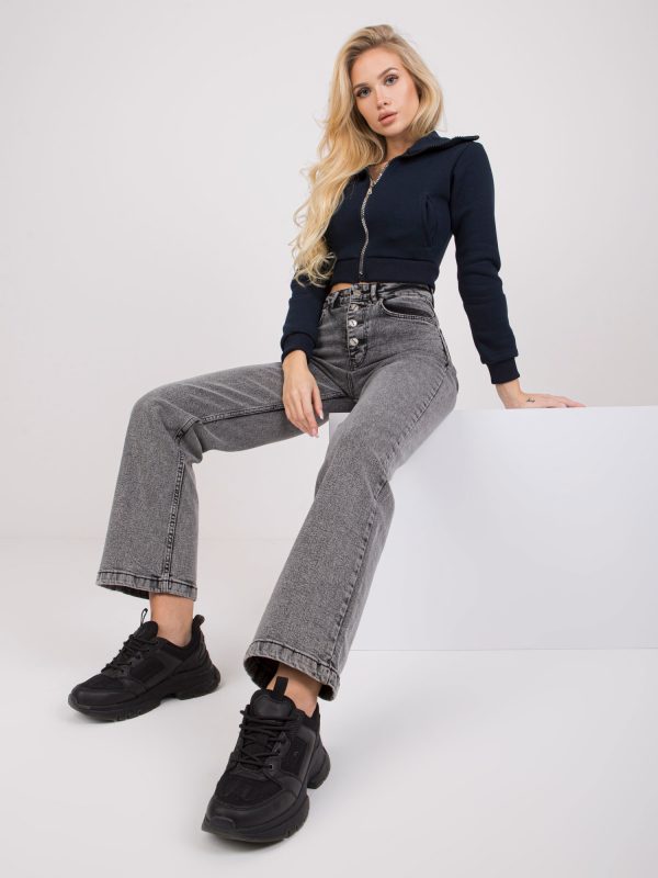 Dark Grey High Waist Jeans Seville