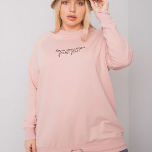 Dirty pink plus size sweatshirt with Marlow inscription