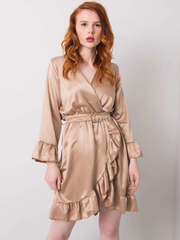 Dark beige dress by Lorenza