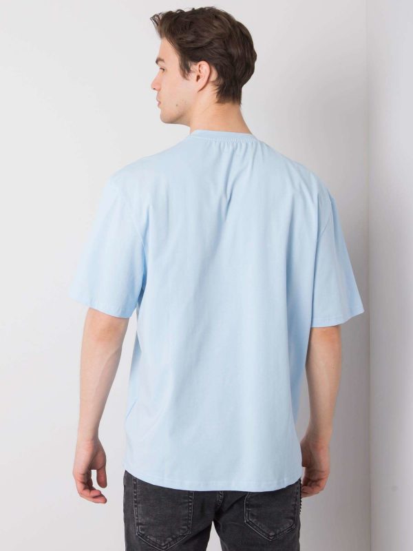 Light blue t-shirt for men with the inscription LIWALI