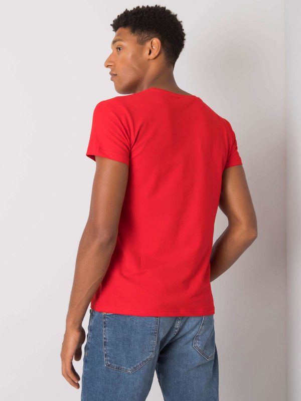 Red T-shirt for men cotton Andreas