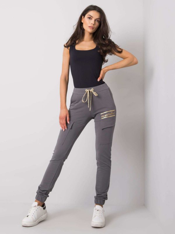 Dark grey sweatpants with Althea pockets