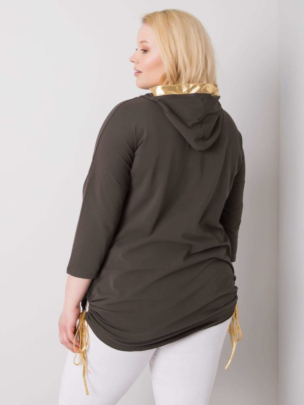 Dark khaki blouse Antonia