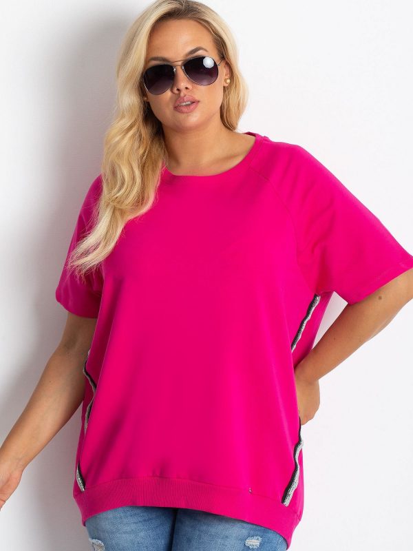 Fuchsia plus size blouse Holiday