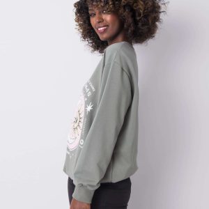 Khaki Trisha print sweatshirt