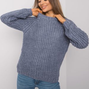 Blue knitted sweater for women Grinnell RUE PARIS