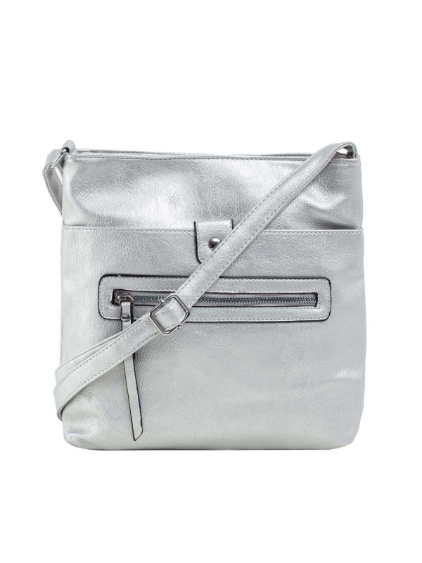 Silver Women's Shoulder Bag