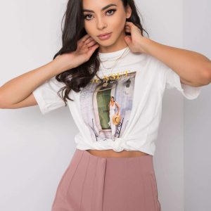 White t-shirt with print Gaelle