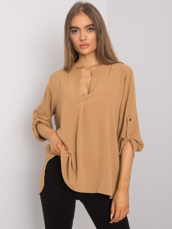 Camel Oversize Portland Blouse