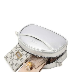 Silver bag made of eco-leather LUIGISANTO