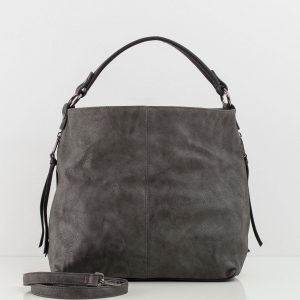 Dark grey bag made of eco-leather