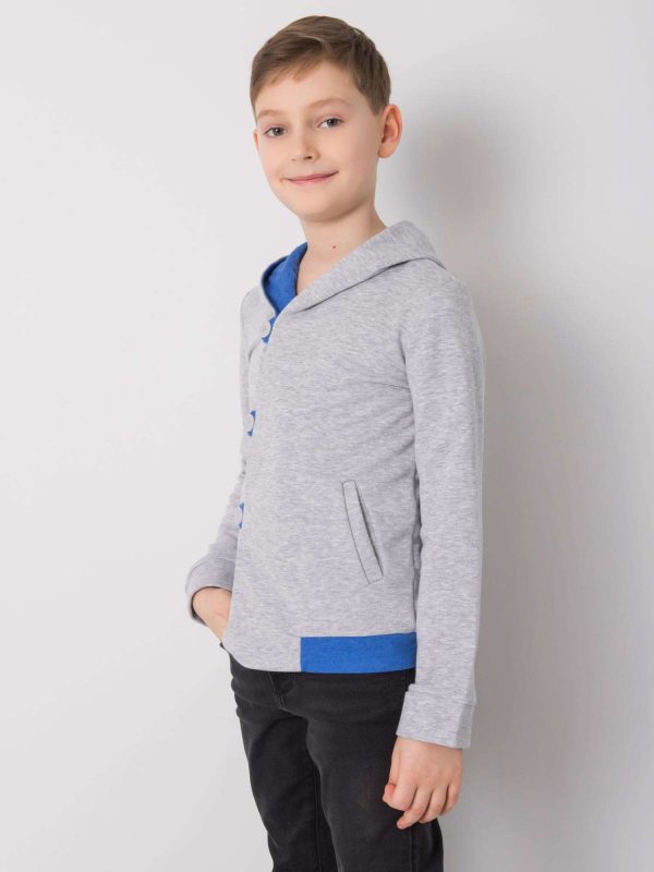 Grey hoodie for boy DODO KIDS