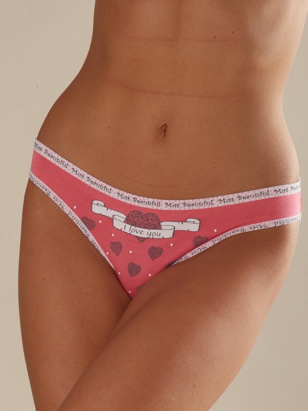 Pink Printed Women's Panties