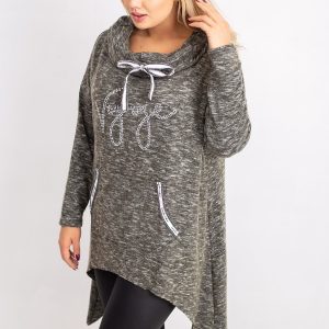 Khaki Plus Size Sweatshirt Season