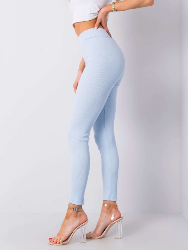 Light Blue Vesper Ribbed Leggings